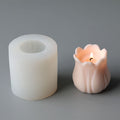 Large silicone tulip candle mould
